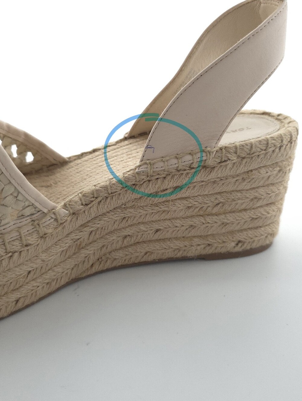 Tory Burch Basket-Weave Leather Espadrille Wedge Sandals Size 10.5 - Picture 11 of 11